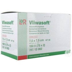 Compresse Vliwasoft 7.5x7.5cm non tissé stérile